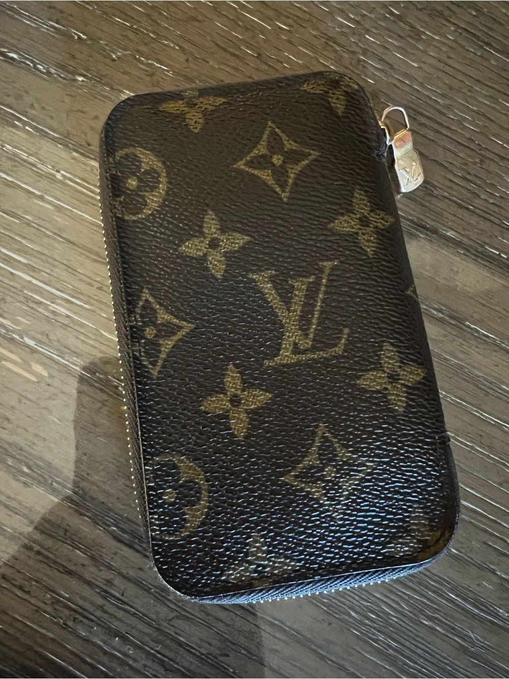 Louis Vuitton Monogram Canvas Zip Wallet in Brown and Gold - Picture 2 of 10